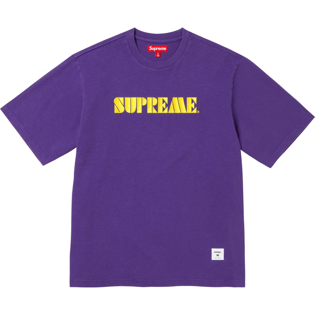 Supreme Stencil Embroidered S S Top (SS24) - Purple - $78