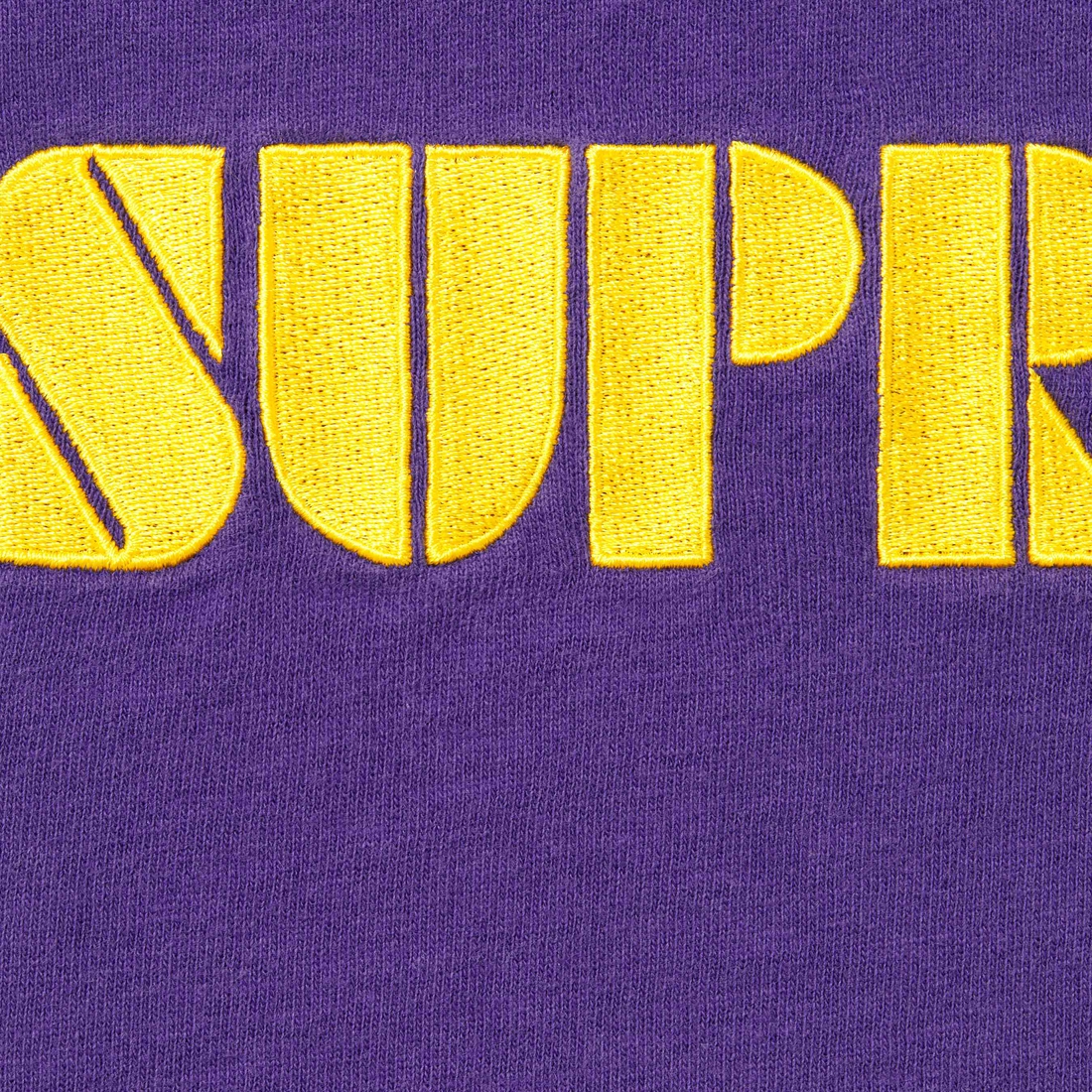Supreme Stencil Embroidered S S Top (SS24) - Purple - $78