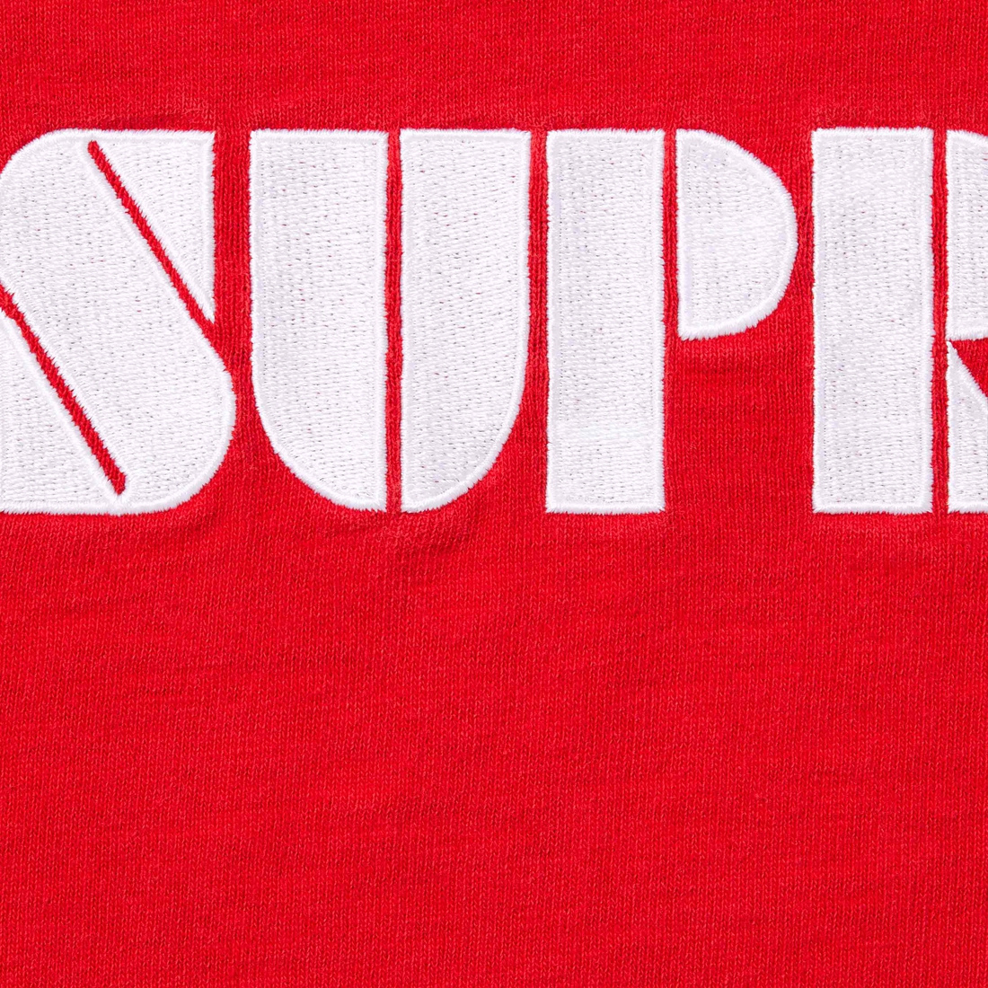 Supreme Stencil Embroidered S S Top (SS24) - Red - $78
