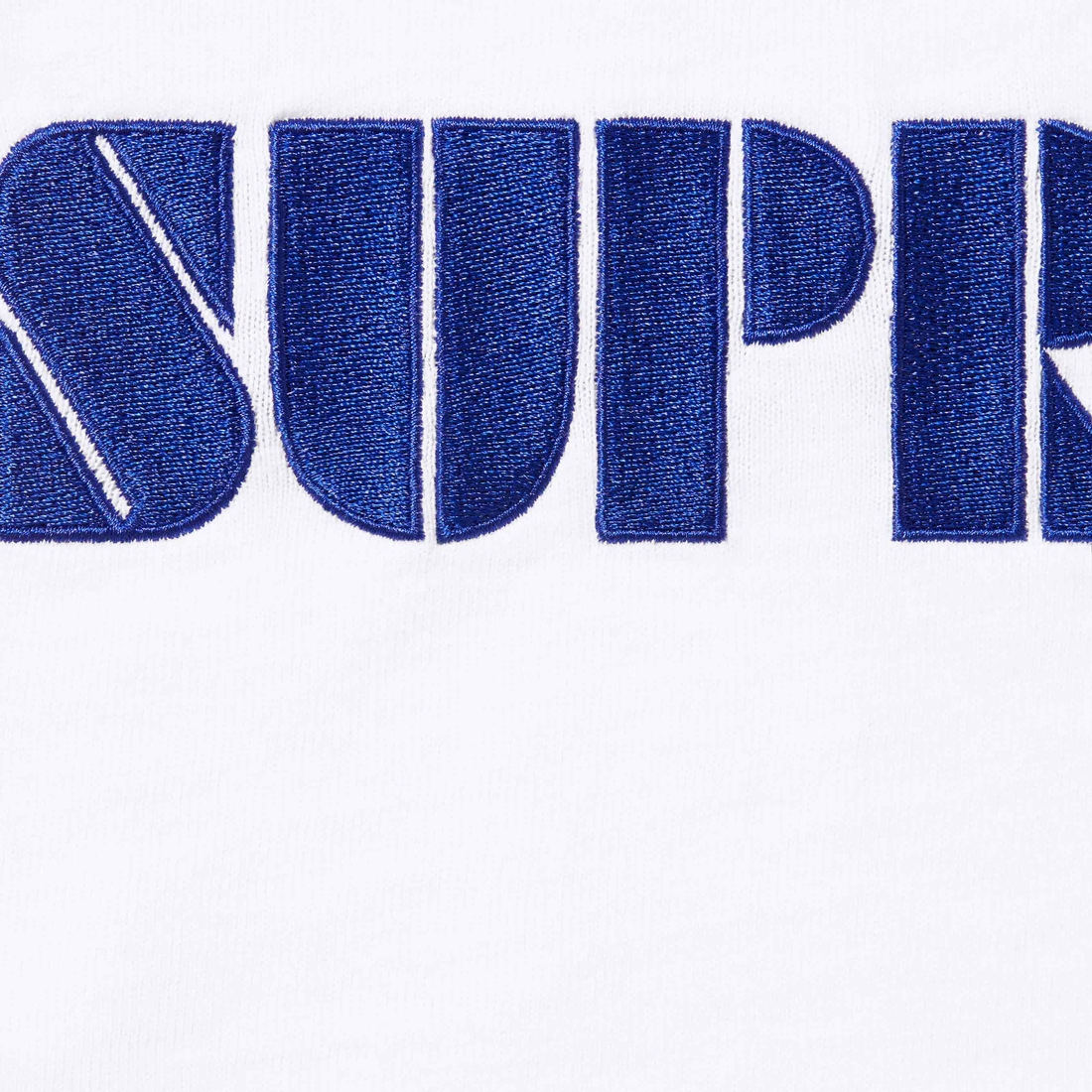 Supreme Stencil Embroidered S S Top (SS24) - White - $78