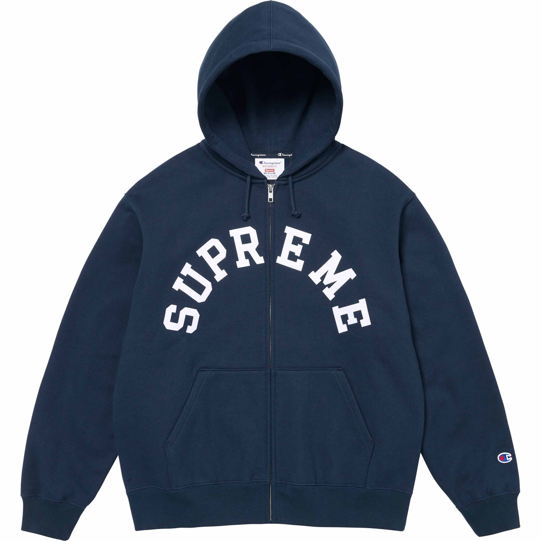 Supreme Supreme Champion Zip Up Hooded Sweatshirt (SS24) - Navy - $158