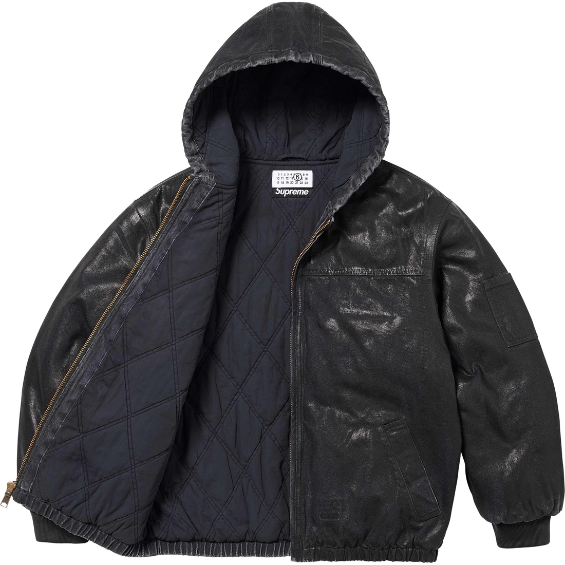 Supreme Supreme MM6 Maison Margiela Foil Hooded Work Jacket (SS24) - Black - $498
