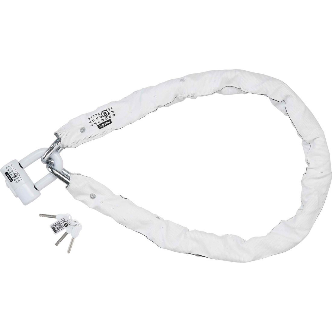Supreme Supreme MM6 Maison Margiela Kryptonite Chain + Disc Lock (SS24) - White - $268