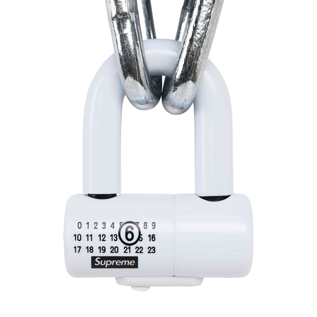 Supreme Supreme MM6 Maison Margiela Kryptonite Chain + Disc Lock (SS24) - White - $268
