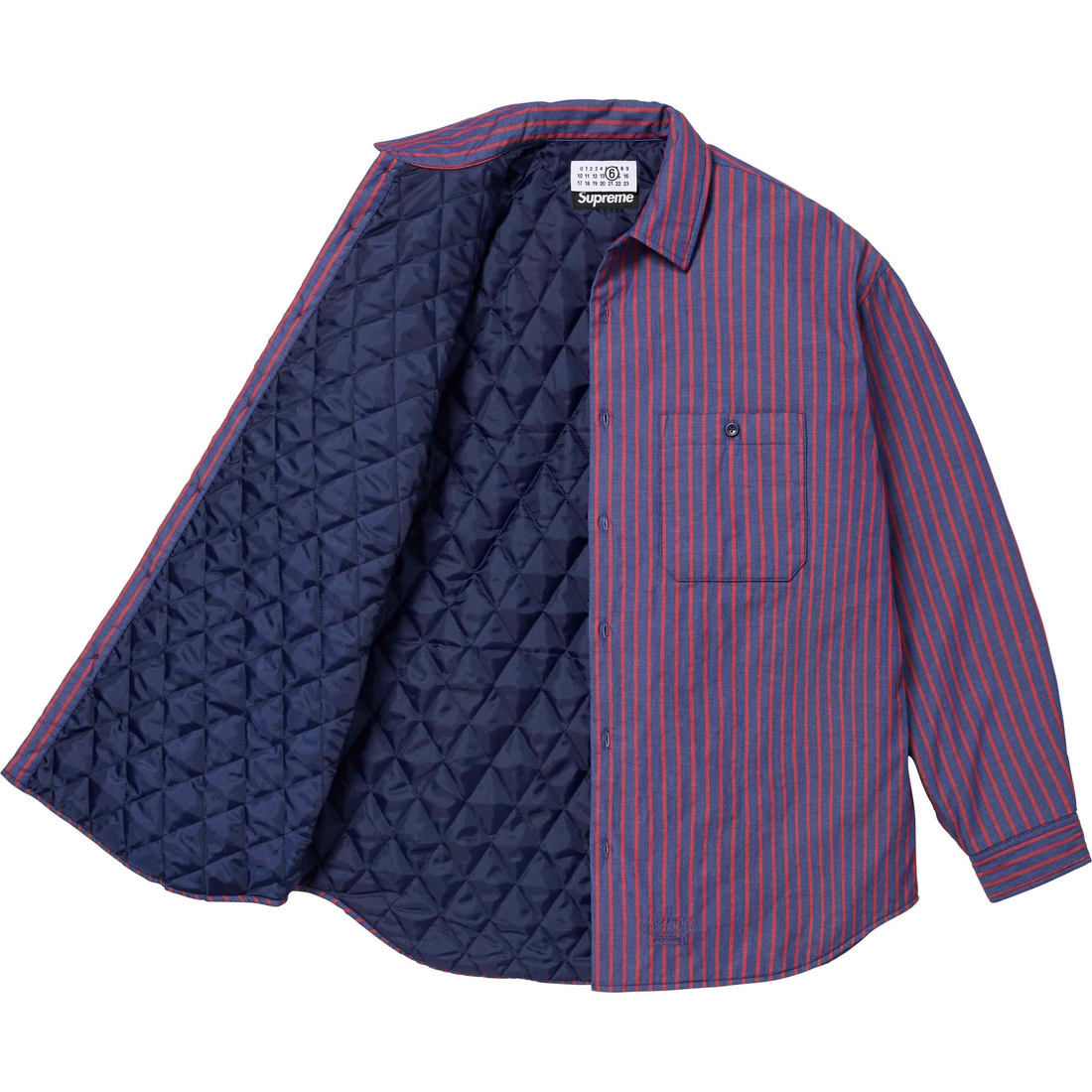 Supreme Supreme MM6 Maison Margiela Padded Shirt (SS24) - Stripe - $168