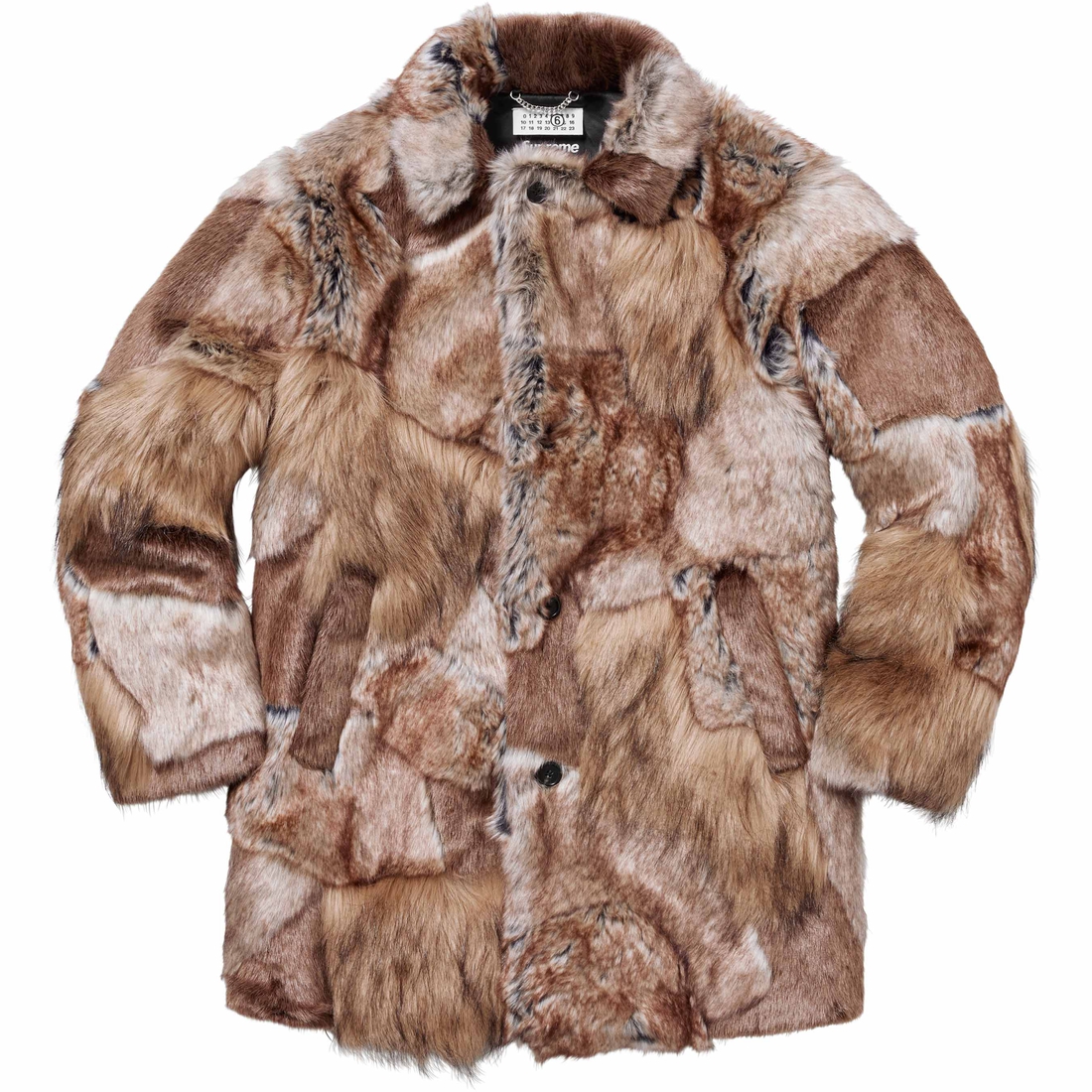 Supreme Supreme MM6 Maison Margiela Patchwork Faux Fur Coat (SS24) - Brown - $998