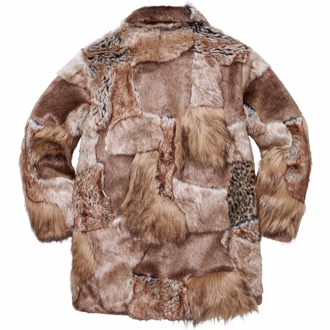 Supreme Supreme MM6 Maison Margiela Patchwork Faux Fur Coat (SS24) - Brown - $998