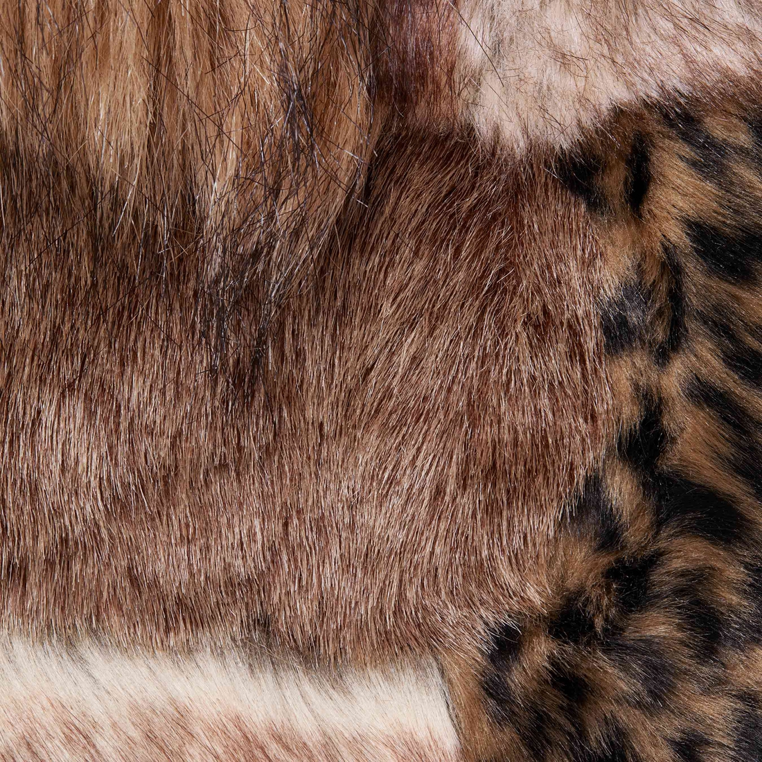 Supreme Supreme MM6 Maison Margiela Patchwork Faux Fur Coat (SS24) - Brown - $998