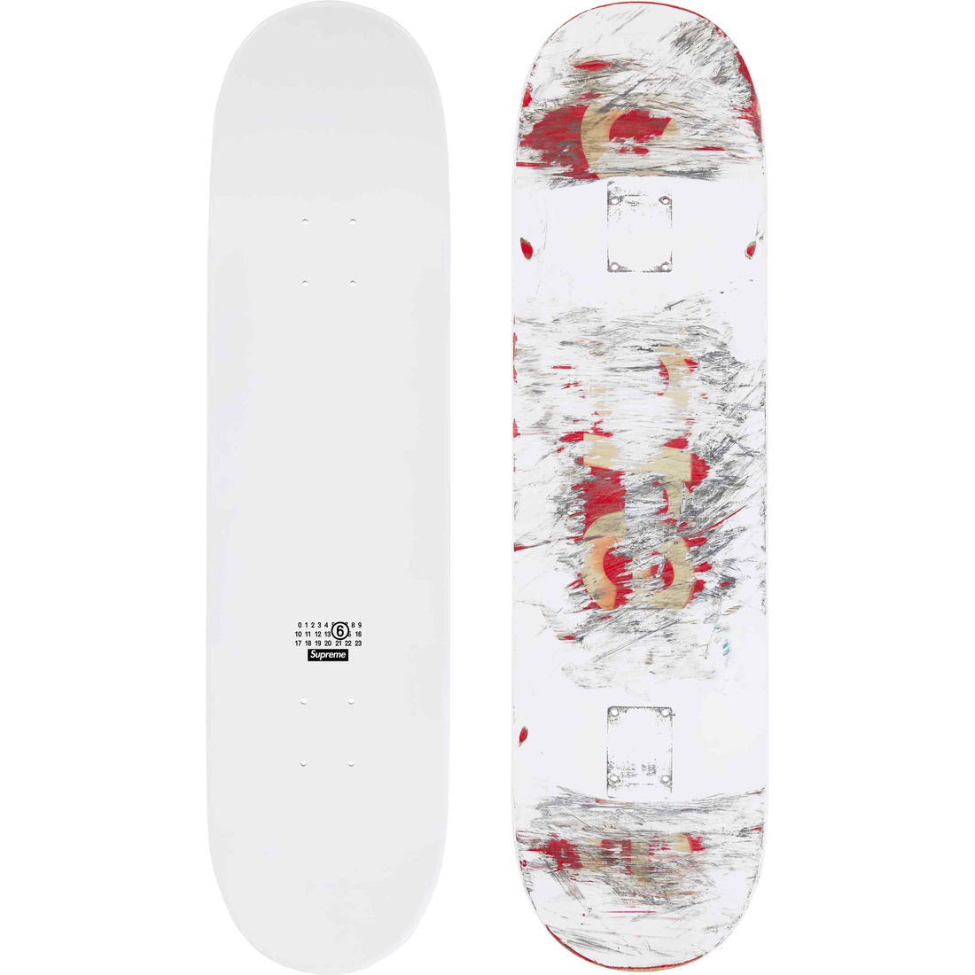 Supreme Supreme MM6 Maison Margiela Skateboard (SS24) - White - 8.25" x 32" - $98