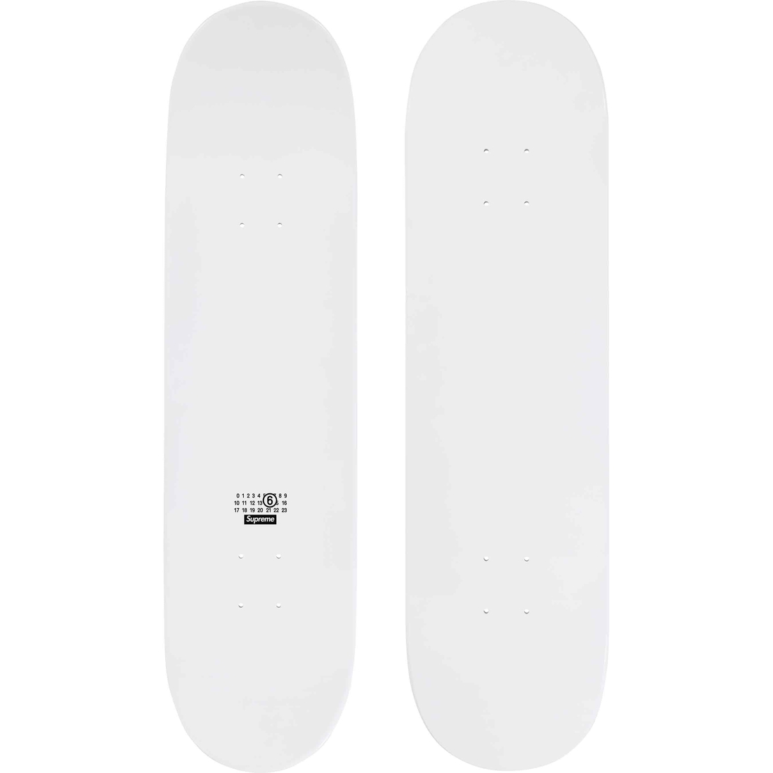 Supreme Supreme MM6 Maison Margiela Skateboard (SS24) - White - 8.25" x 32" - $98