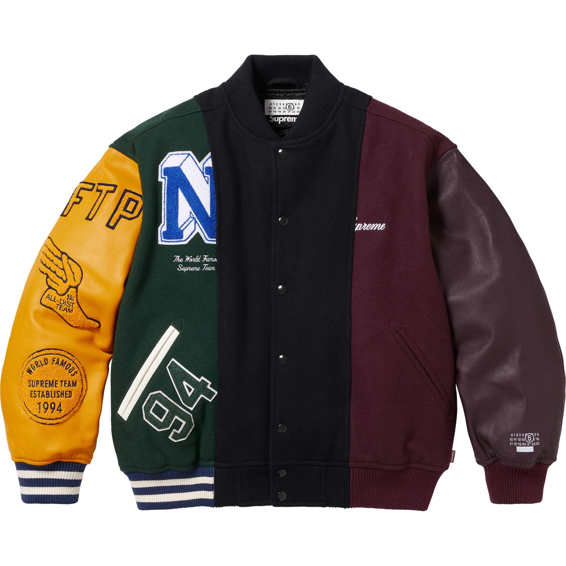Supreme Supreme MM6 Maison Margiela Split Varsity Jacket (SS24) - Multicolor - $698