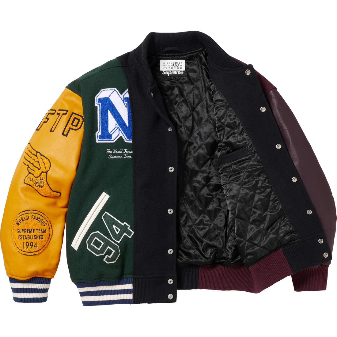 Supreme Supreme MM6 Maison Margiela Split Varsity Jacket (SS24) - Multicolor - $698