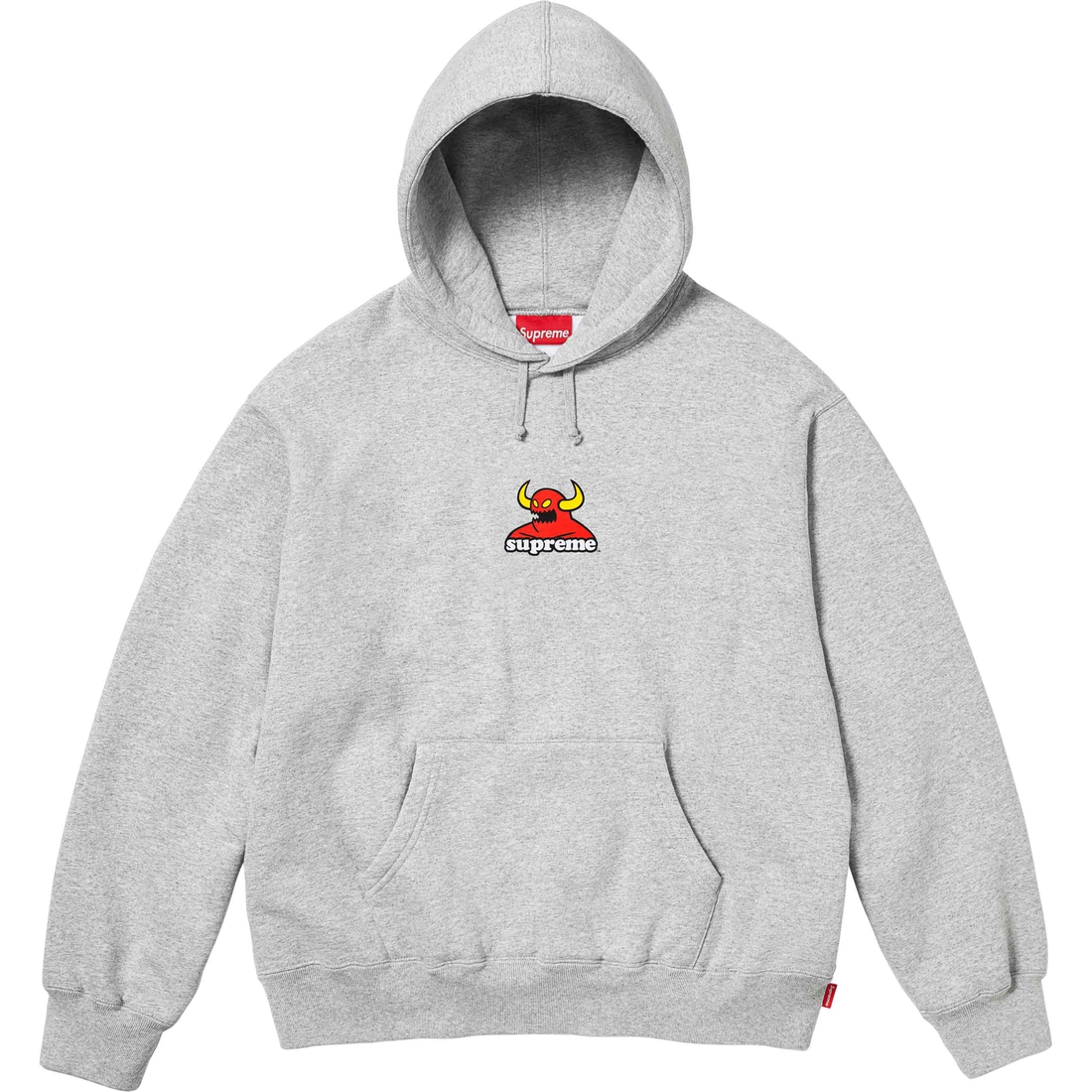 Supreme Supreme Toy Machine Hooded Sweatshirt (SS24) - Heather Grey - $168