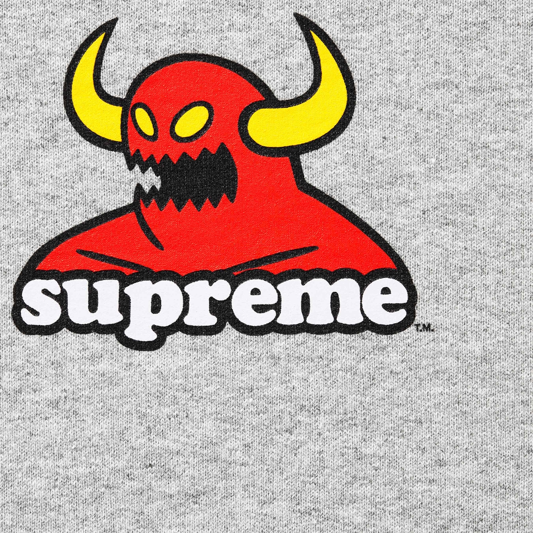 Supreme Supreme Toy Machine Hooded Sweatshirt (SS24) - Heather Grey - $168