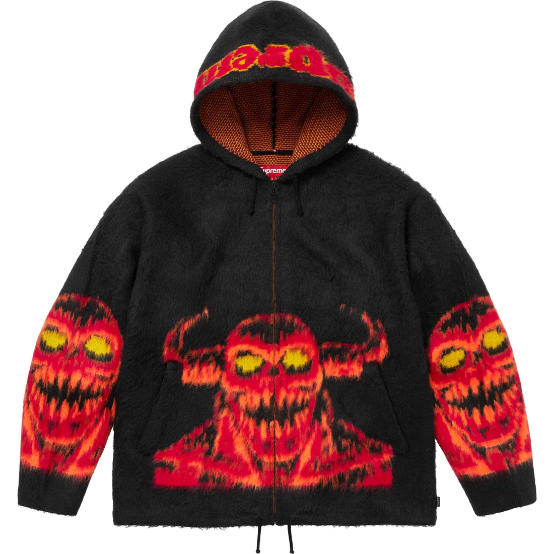 Supreme Supreme Toy Machine Zip Up Hooded Sweater (SS24) - Black - $228
