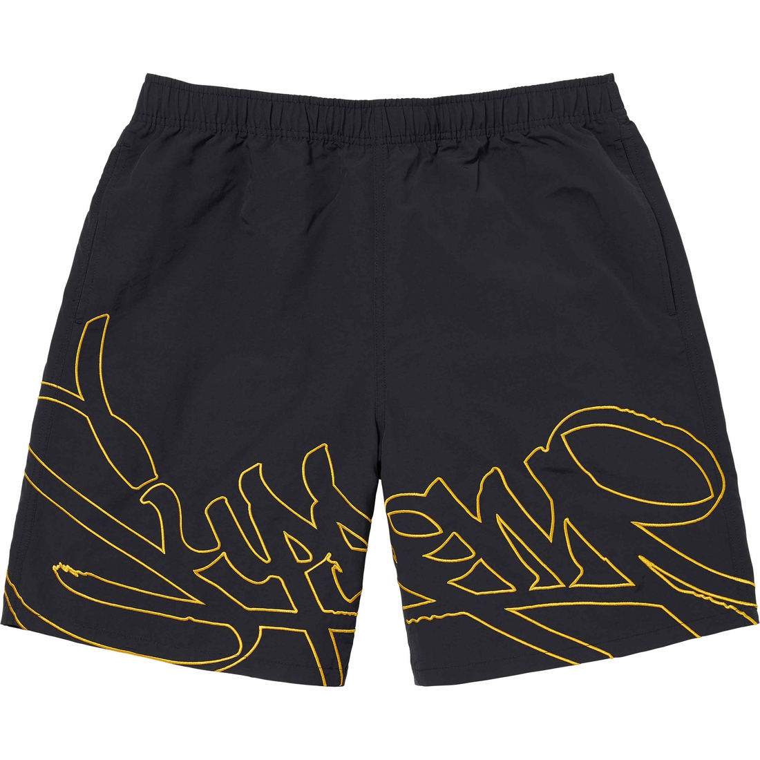 Supreme Tag Nylon Short (SS24) - Black - $110