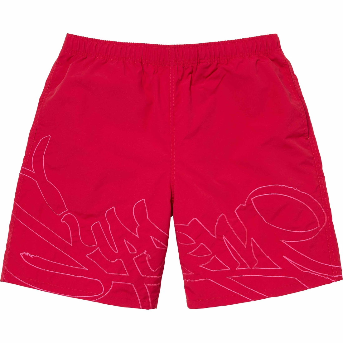 Supreme Tag Nylon Short (SS24) - Red - $110