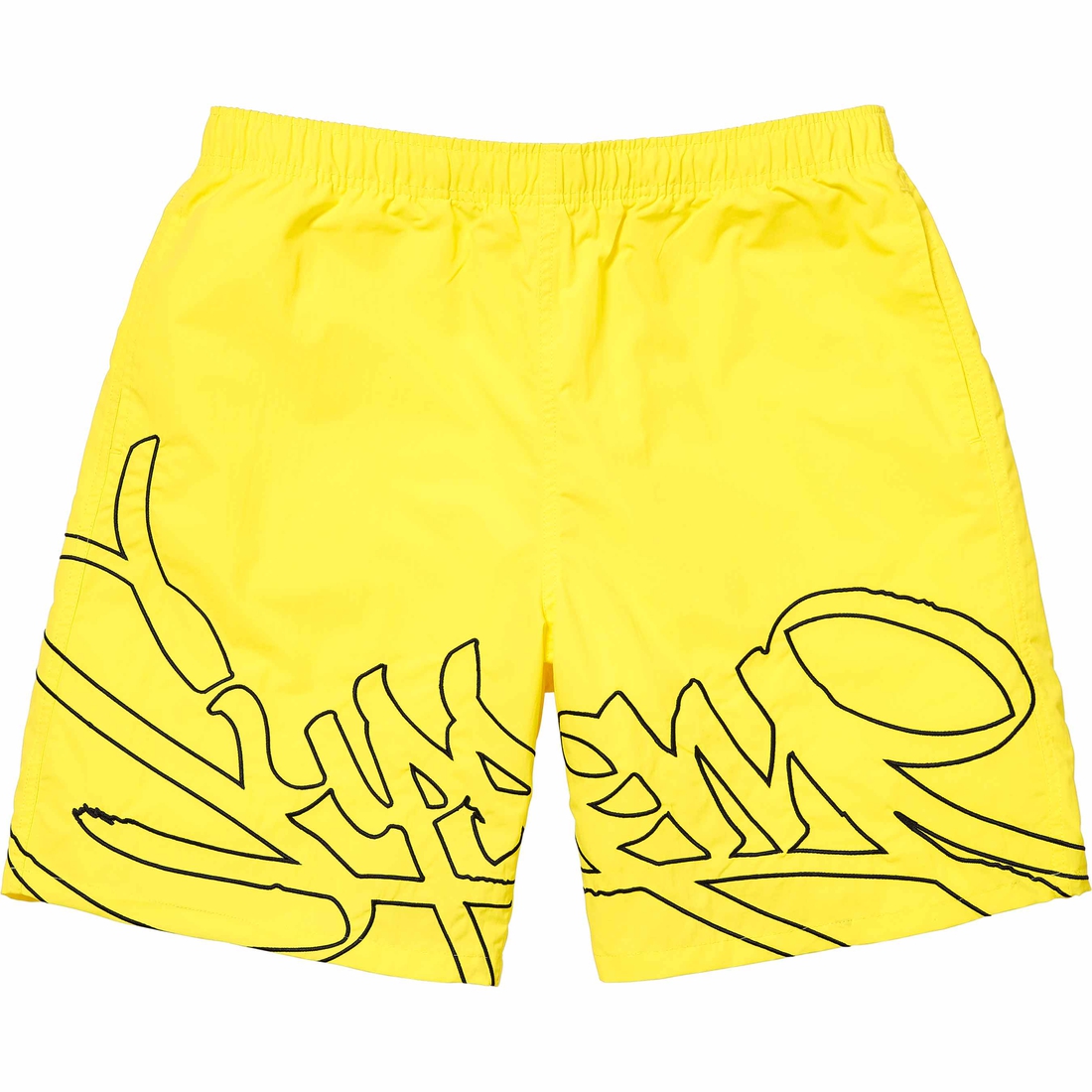 Supreme Tag Nylon Short (SS24) - Yellow - $110