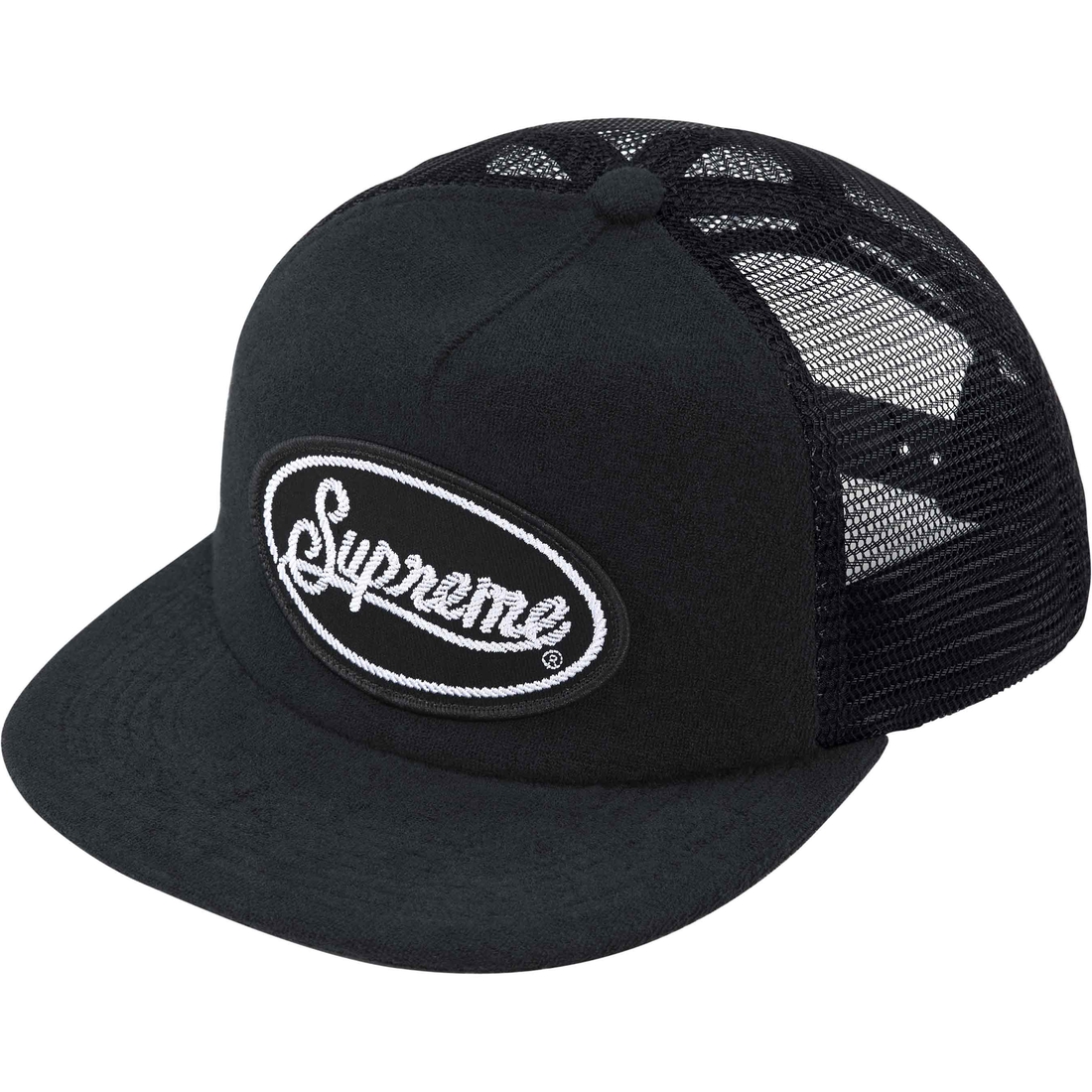 Supreme Terry Mesh Back 5-Panel (SS24) - Black - $48