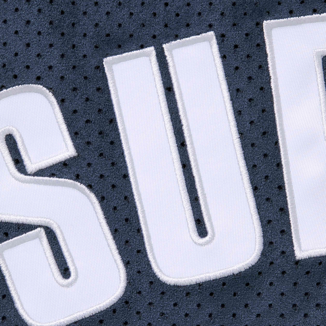 Supreme Ultrasuede Mesh Short (SS24) - Navy - $110