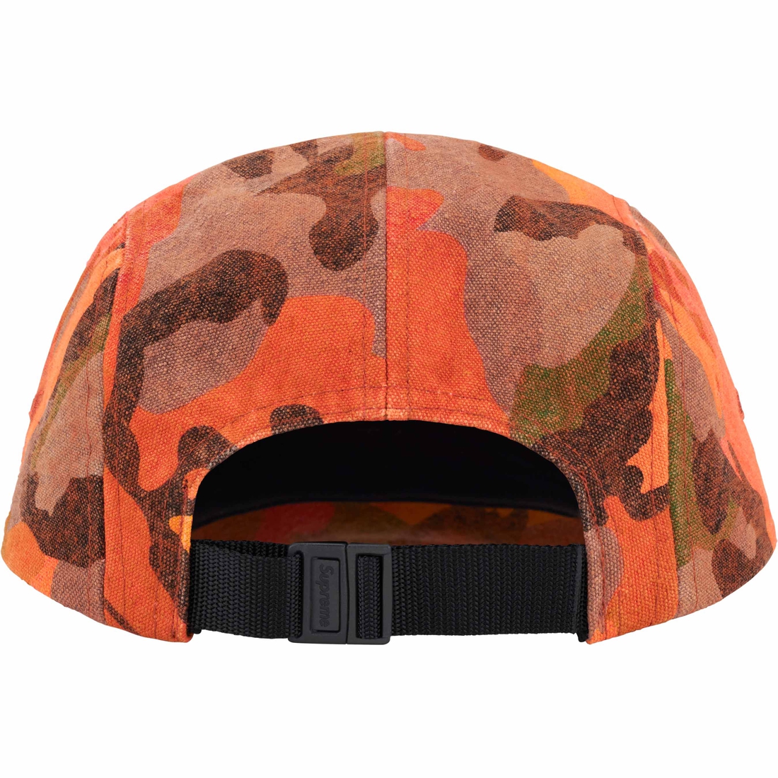 Supreme Washed Canvas Camp Cap (SS24) - Orange Camo - $54