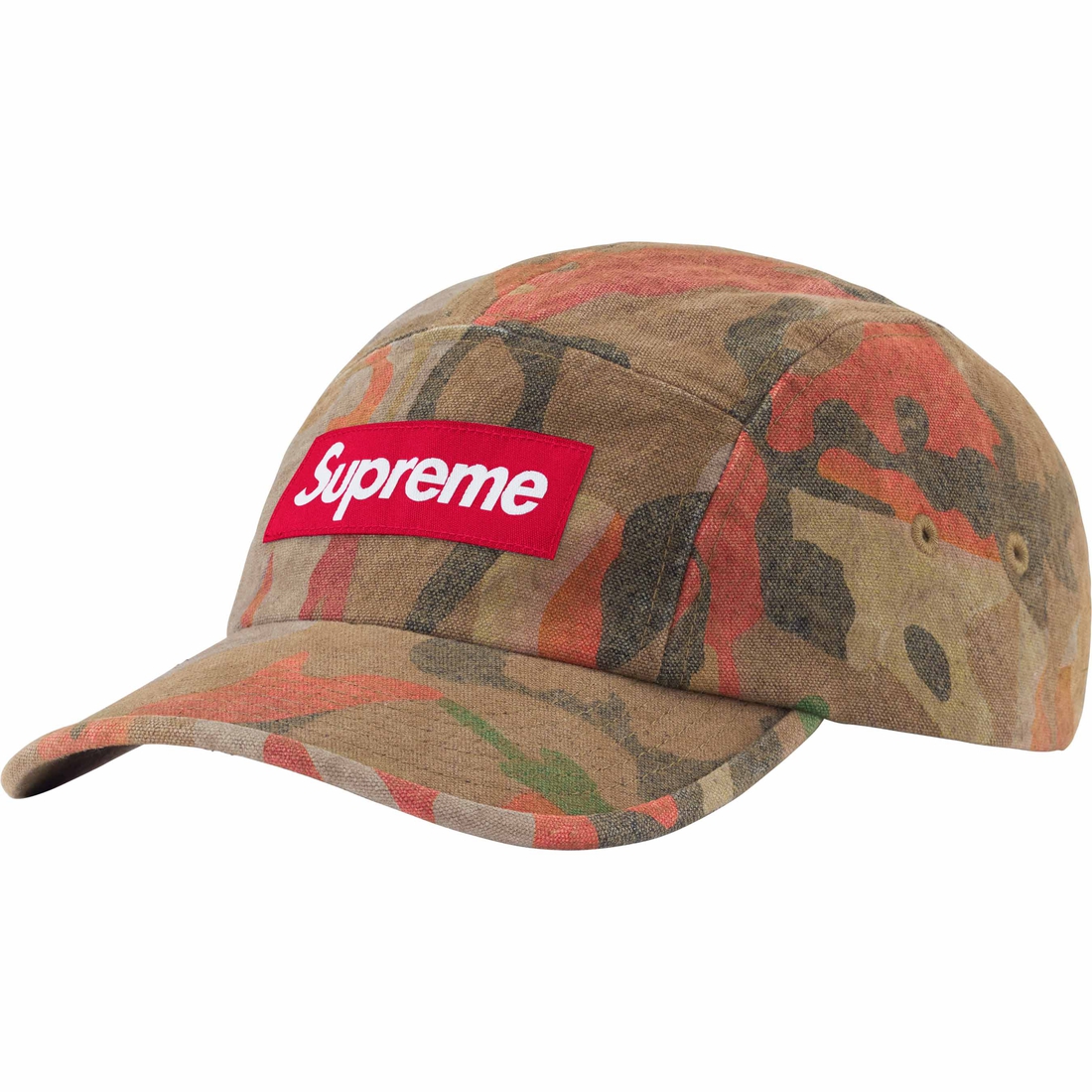 Supreme Washed Canvas Camp Cap (SS24) - Tan Camo - $54