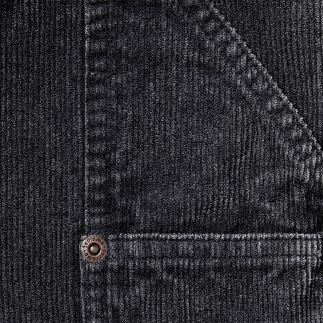 Supreme Washed Corduroy Double Knee Painter Short (SS24) - Black - $128