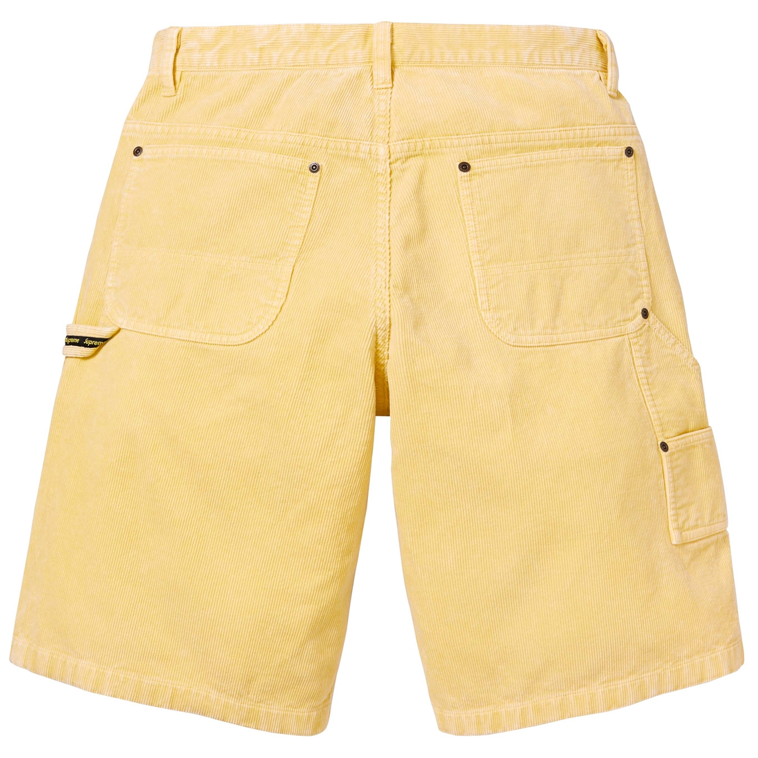 Supreme Washed Corduroy Double Knee Painter Short (SS24) - Yellow - $128