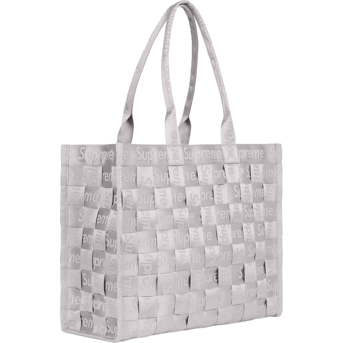 Supreme Woven Tote (SS24) - Grey - $158