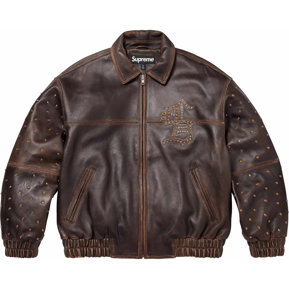 Supreme Gem Studded Leather Jacket (SS24) - $998