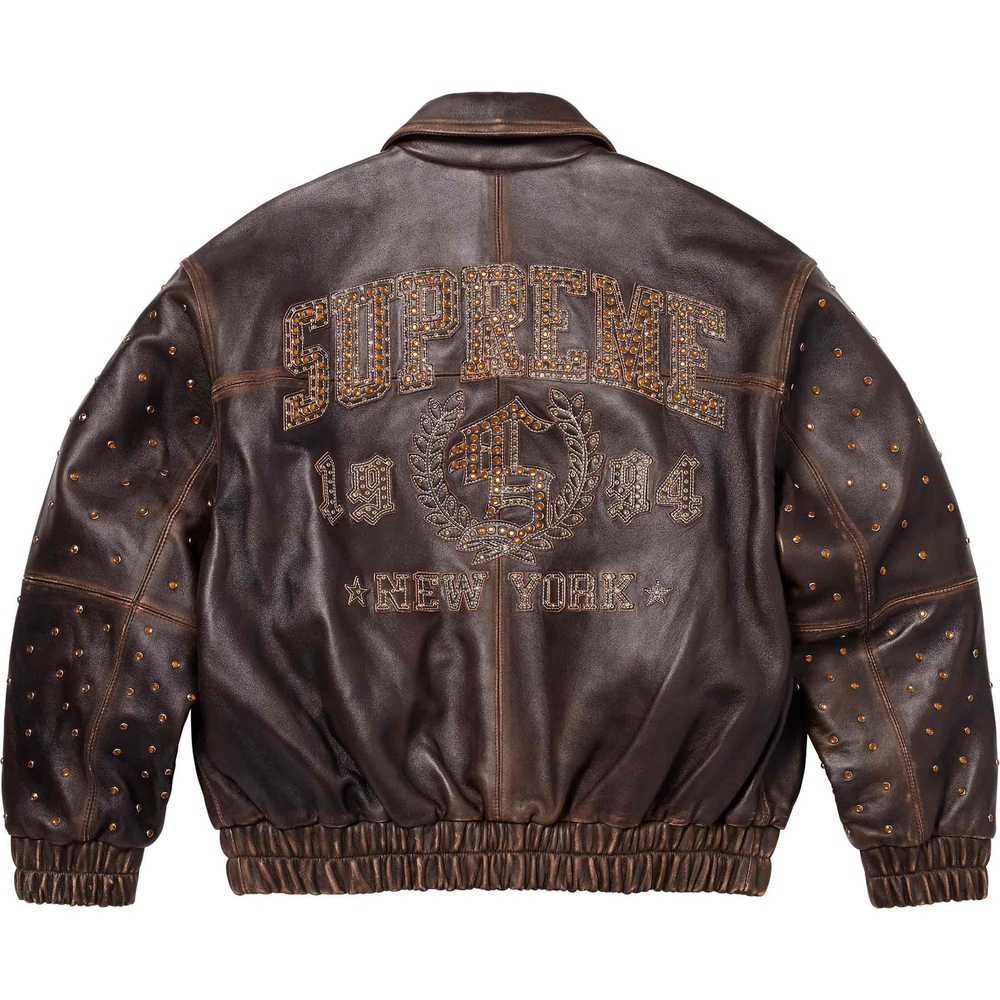 Supreme Gem Studded Leather Jacket (SS24) - $998