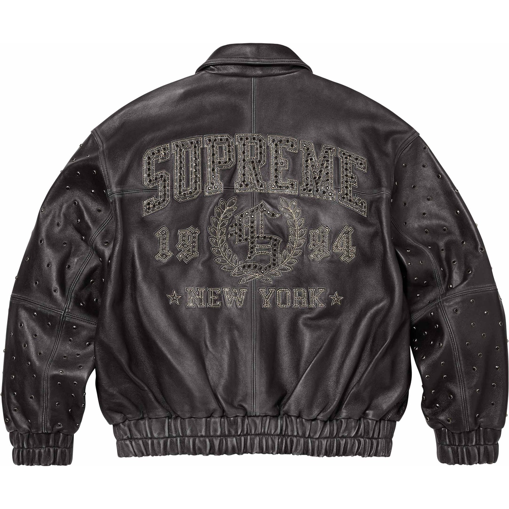 Supreme Gem Studded Leather Jacket (SS24) - $998