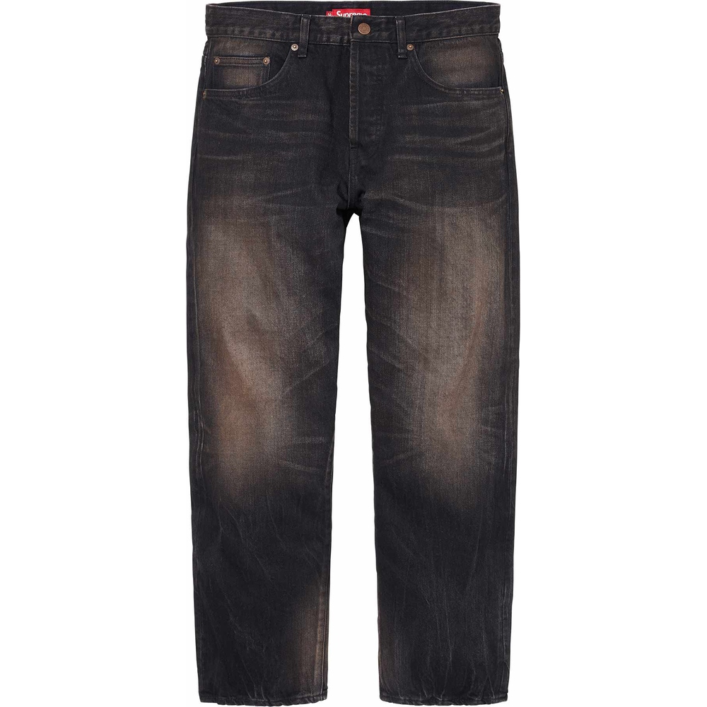 Supreme Distressed Loose Fit Selvedge Jean (SS24) - $298