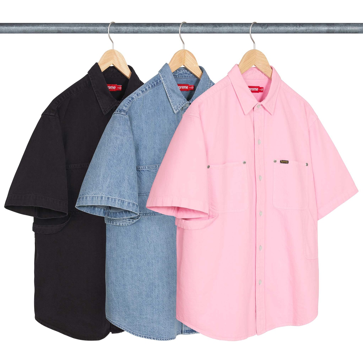 Supreme Loose Fit S S Denim Painter Shirt (SS24) - $128