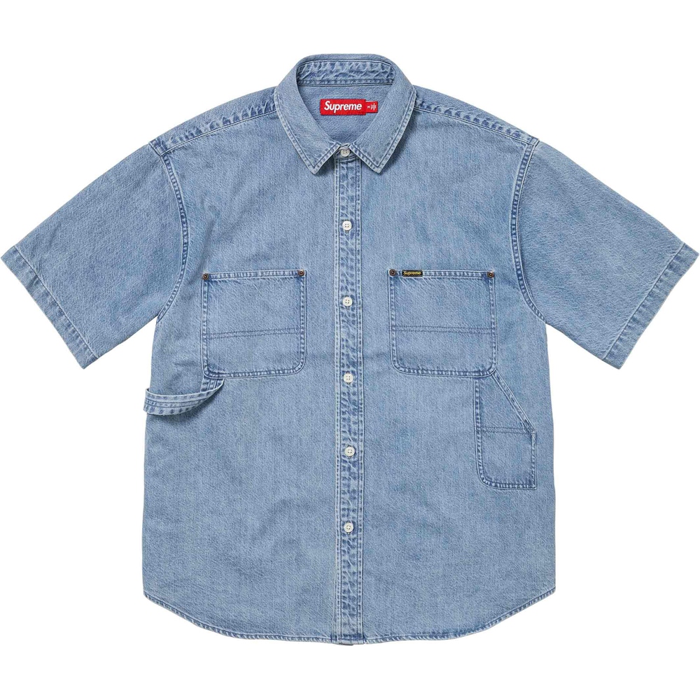 Supreme Loose Fit S S Denim Painter Shirt (SS24) - $128