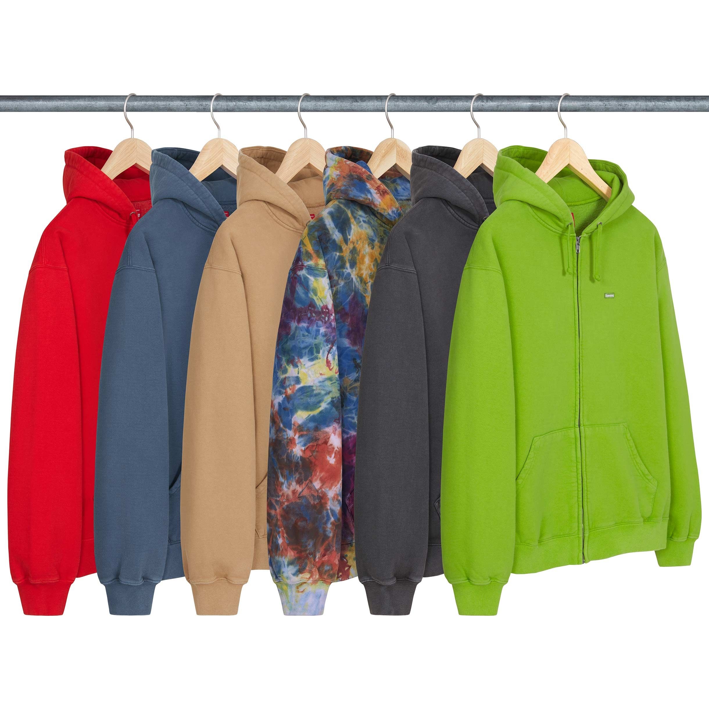 Supreme Overdyed Small Box Zip Up Hooded Sweatshirt releasing on Week 15 for spring summer 2024