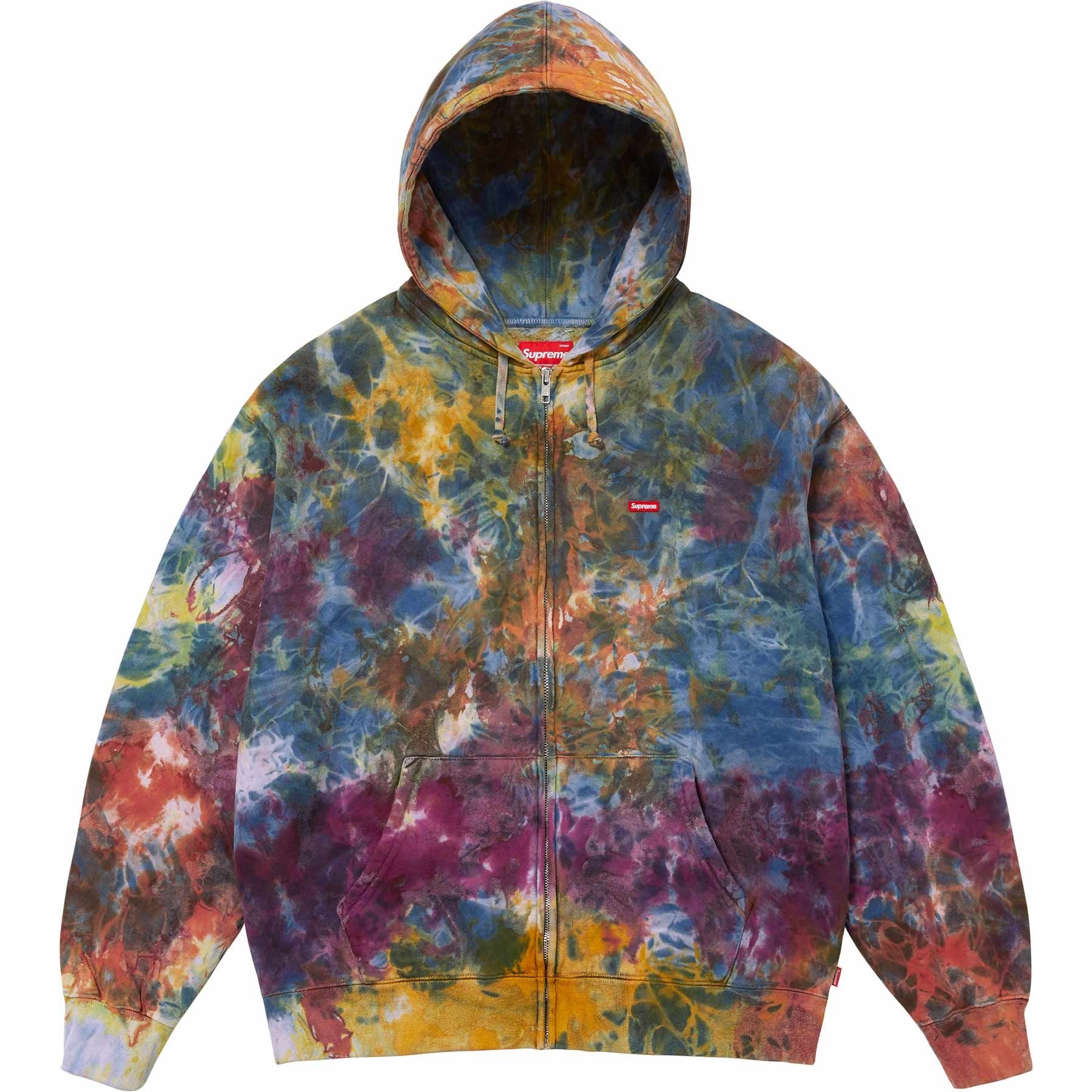 Supreme Overdyed Small Box Zip Up Hooded Sweatshirt (SS24) - $158