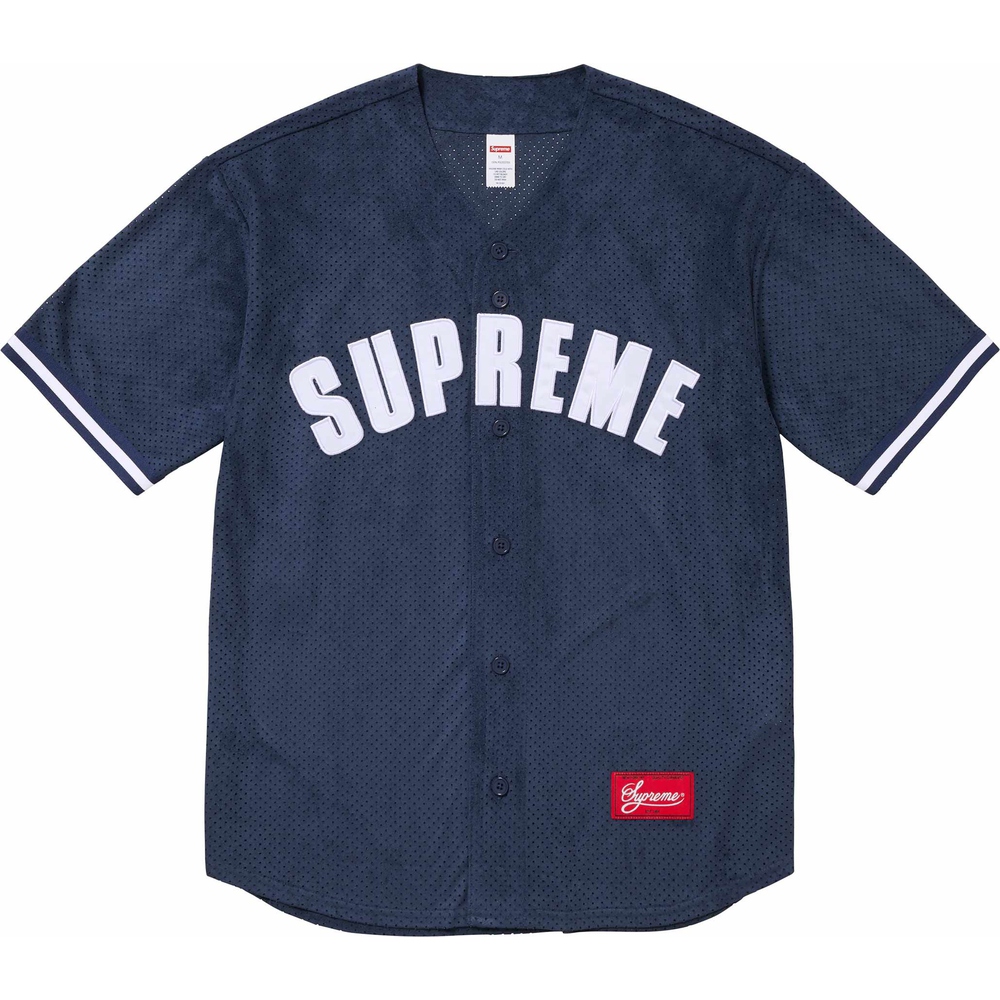 Supreme Ultrasuede Mesh Baseball Jersey (SS24) - $128