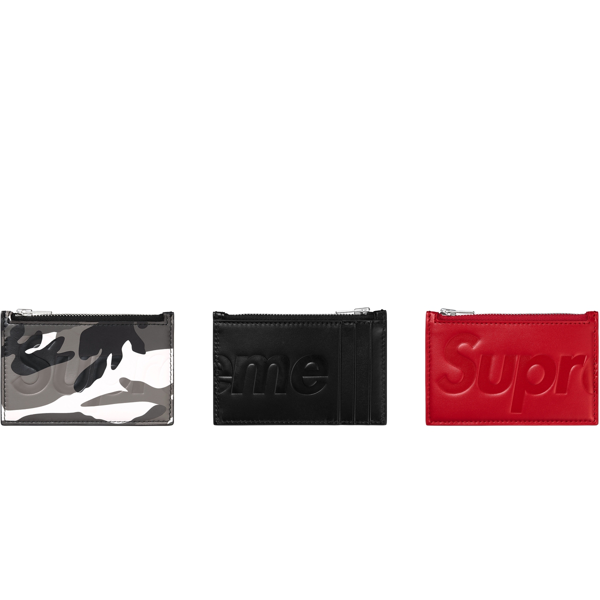 Supreme Leather Zip Card Holder (SS25) - $128