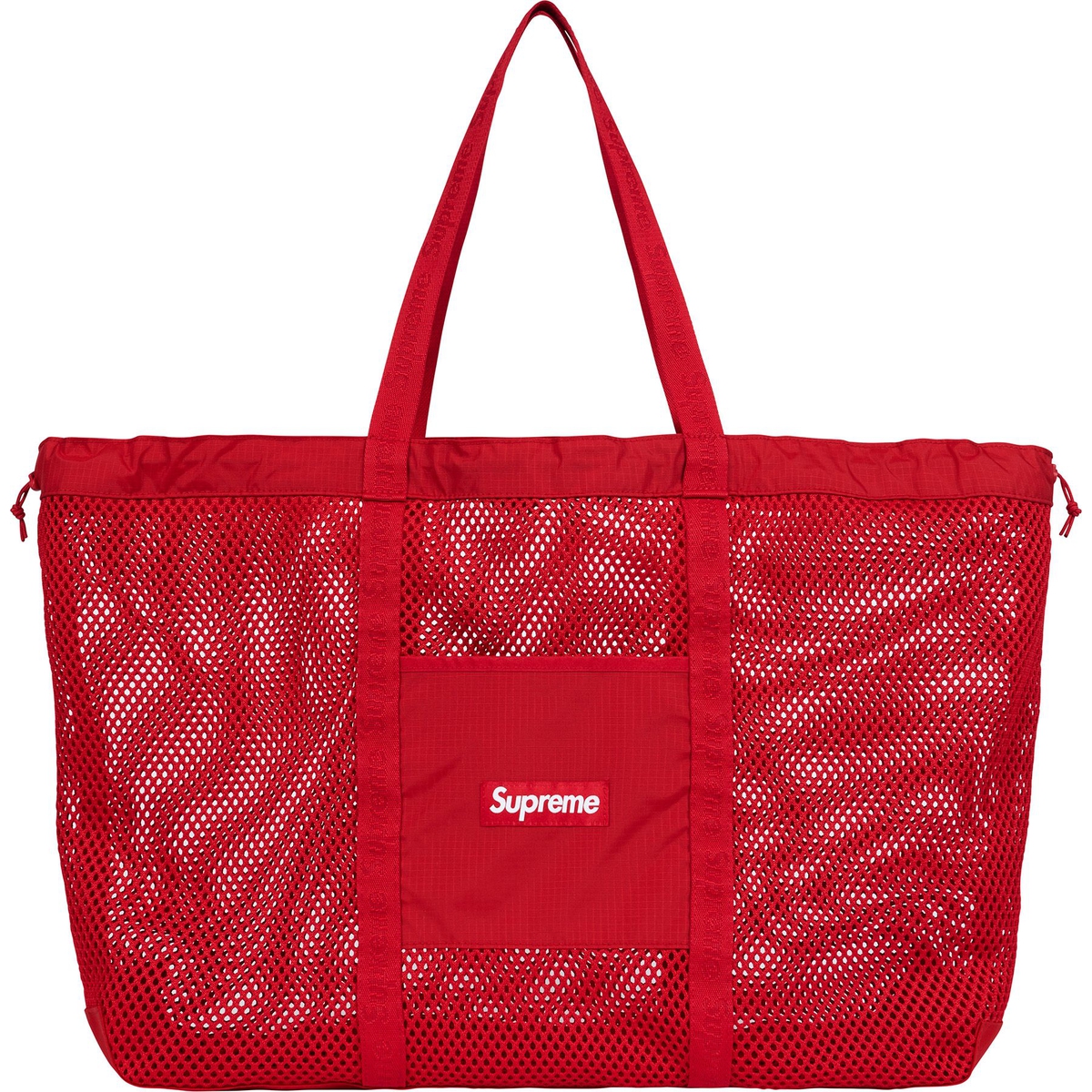 Supreme Mesh Tote Bag (SS25) - Red - $118