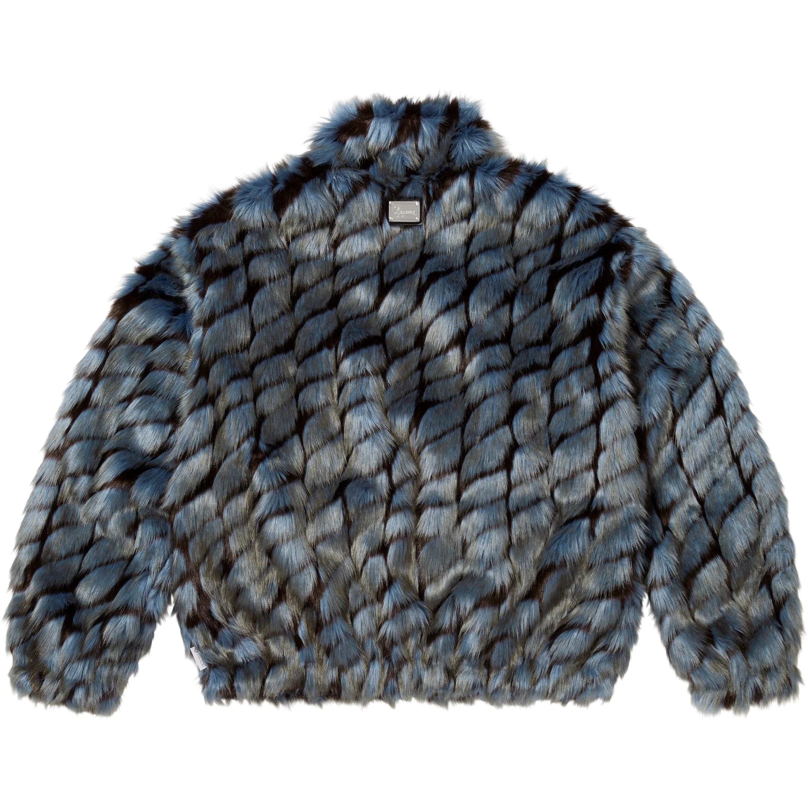 Supreme 2-Tone WINDSTOPPER Faux Fur Jacket (SS25) - Blue - $398