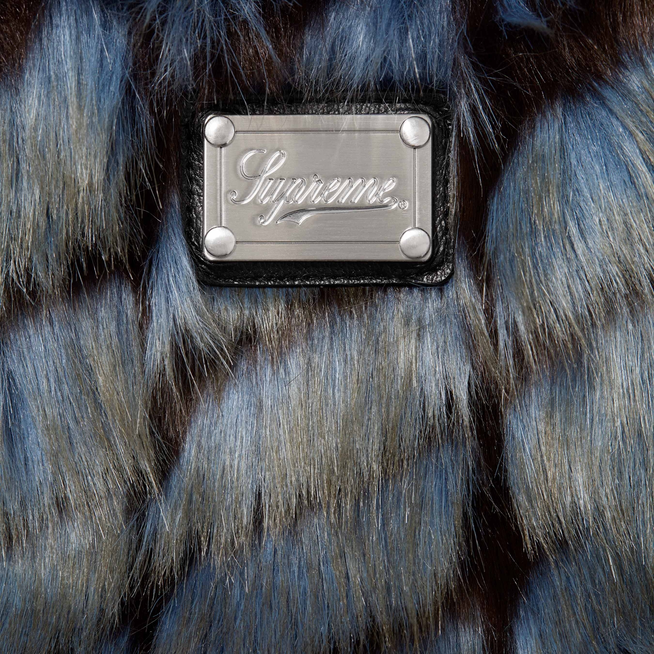 Supreme 2-Tone WINDSTOPPER Faux Fur Jacket (SS25) - Blue - $398