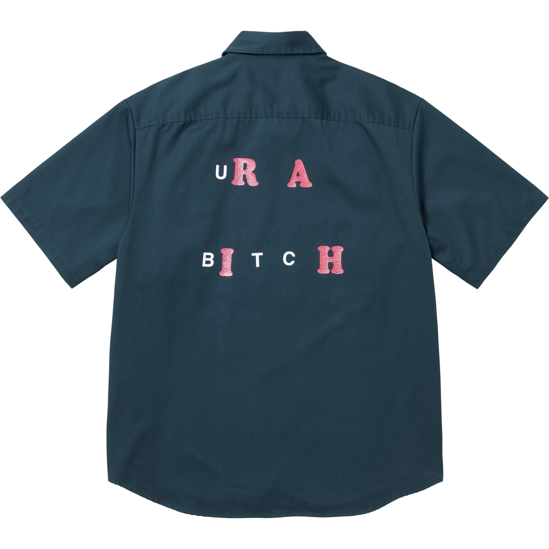 Supreme Bitch S S Work Shirt (SS25) - Navy - $148