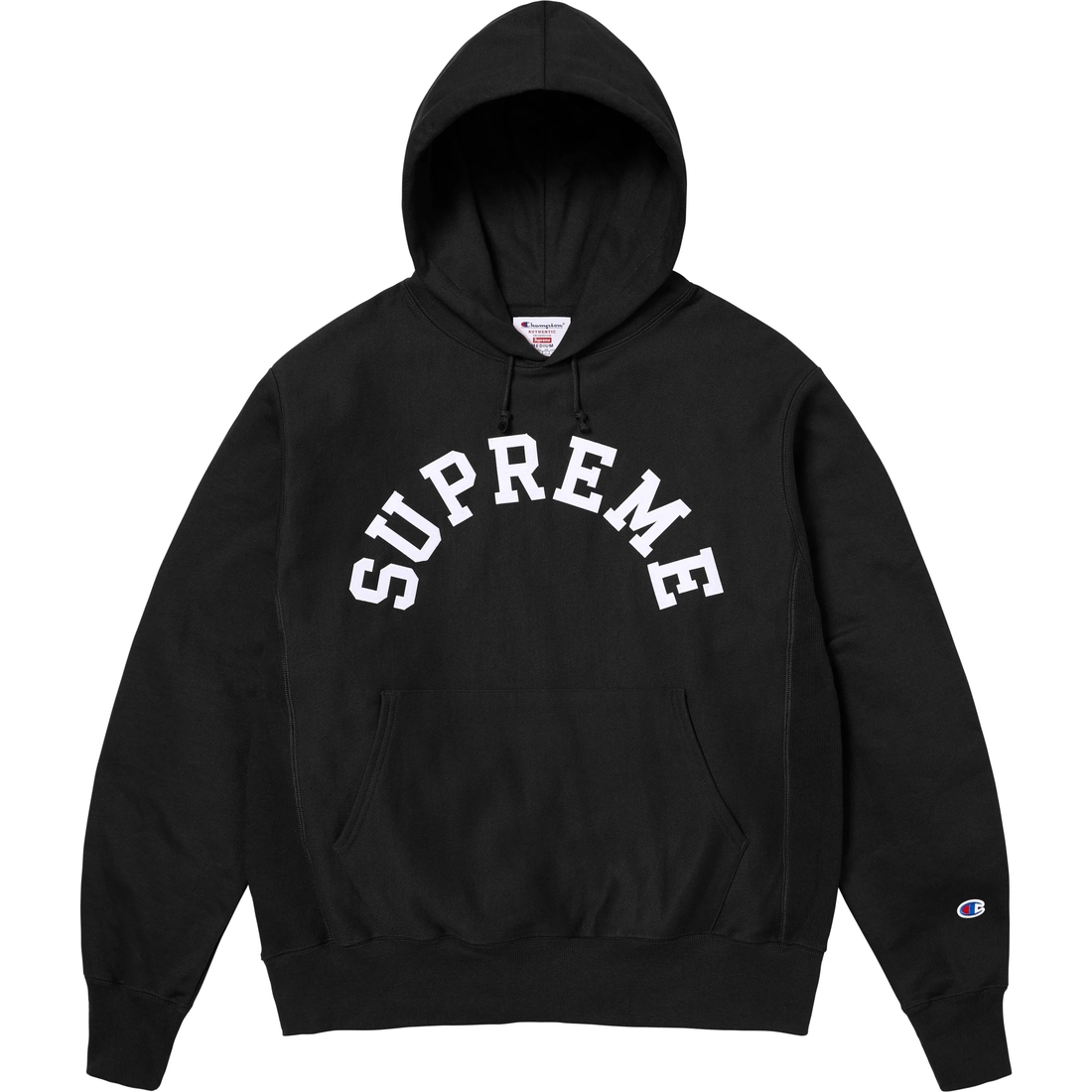 Supreme Champion Hooded Sweatshirt (SS25) - Black - $158