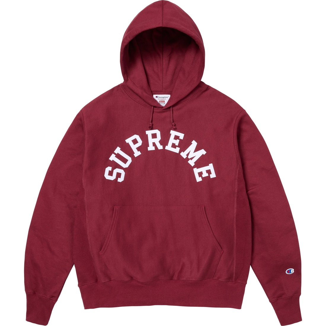 Supreme Champion Hooded Sweatshirt (SS25) - Cardinal - $158