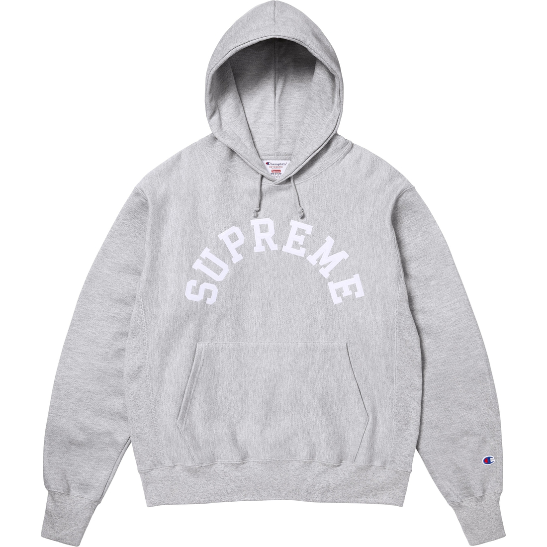 Supreme Champion Hooded Sweatshirt (SS25) - Heather Grey - $158