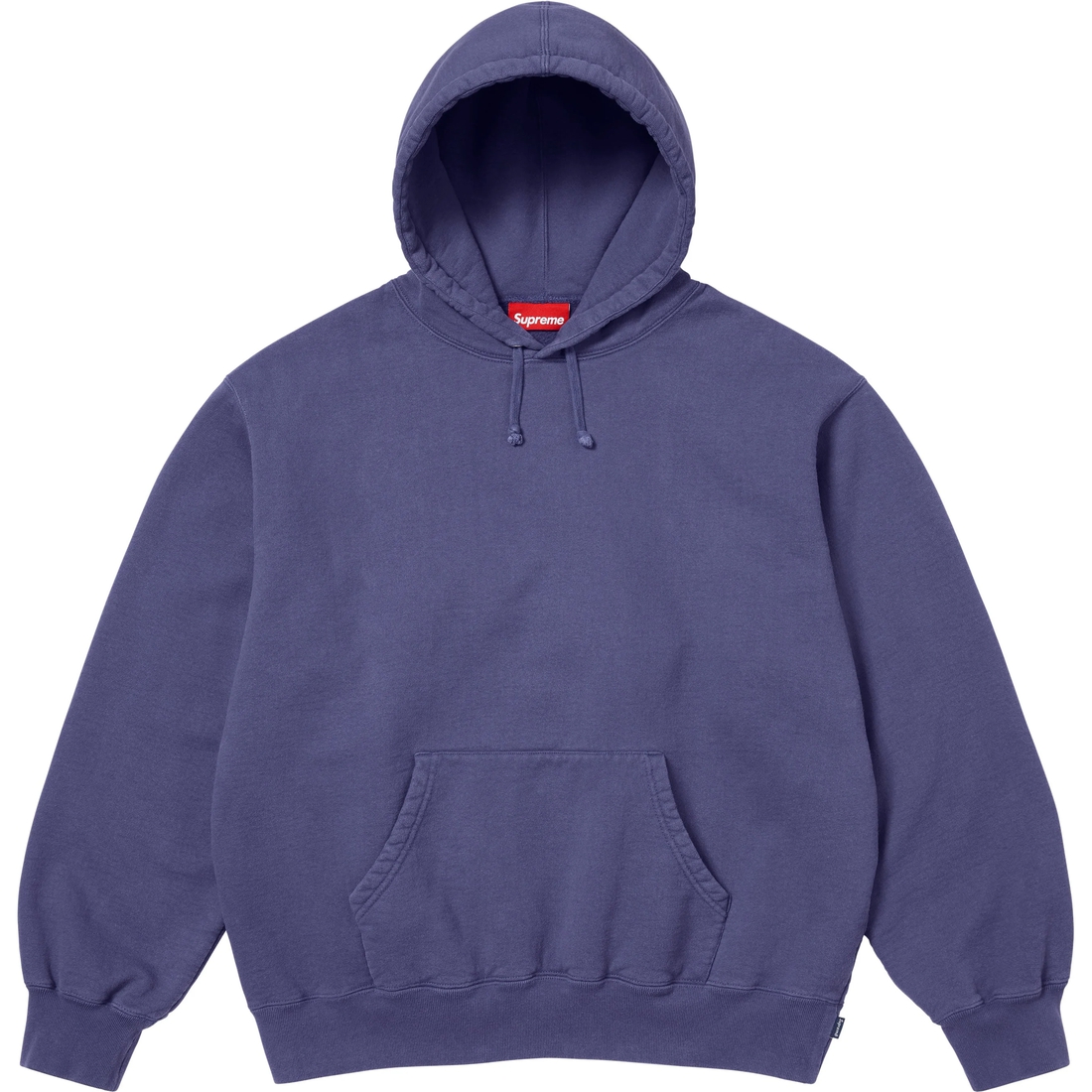 Supreme Frayed Hooded Sweatshirt (SS25) - Washed Navy - $158