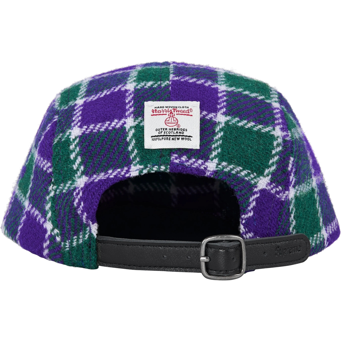 Supreme Harris Tweed Camp Cap (SS25) - Green Plaid - $58