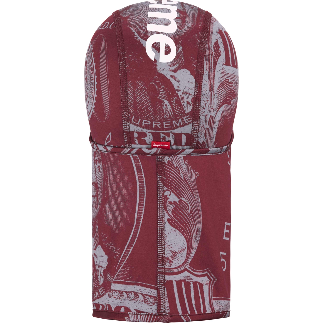 Supreme Lightweight Balaclava (SS25) - Burgundy Money - $32