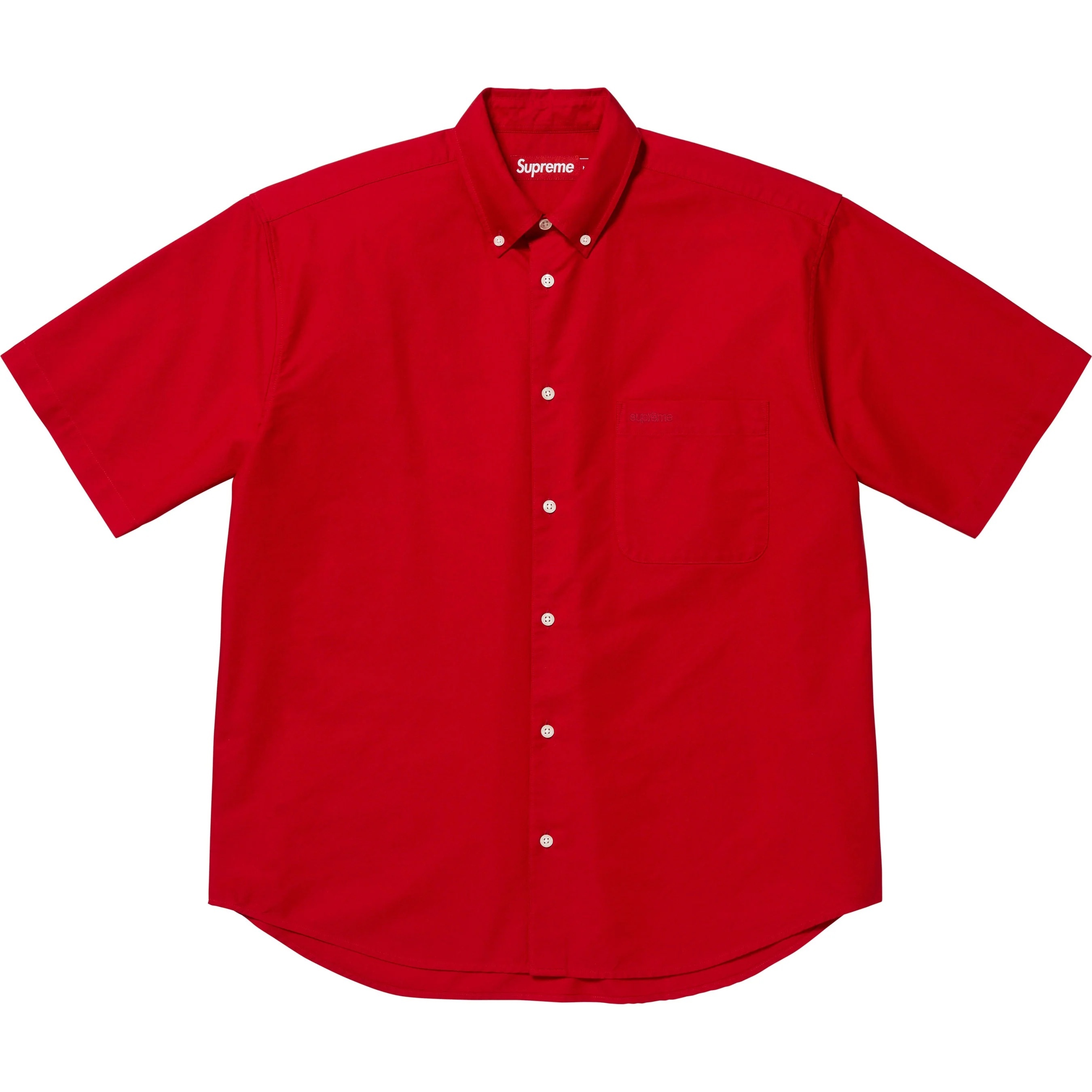 Supreme Loose Fit Oxford S S Shirt (SS25) - Red - $138
